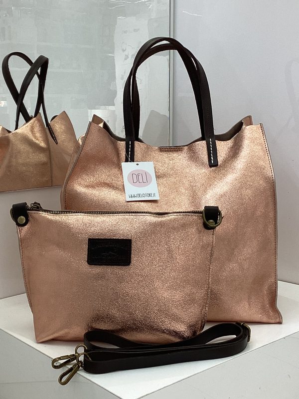 Shopper laminata oro rosa - immagine 2