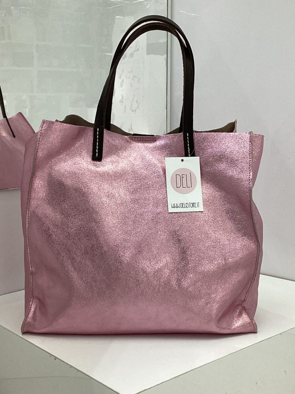 Shopper laminata rosa