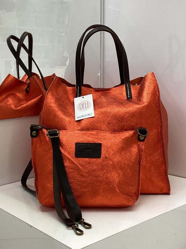 Shopper laminata arancio - immagine 2