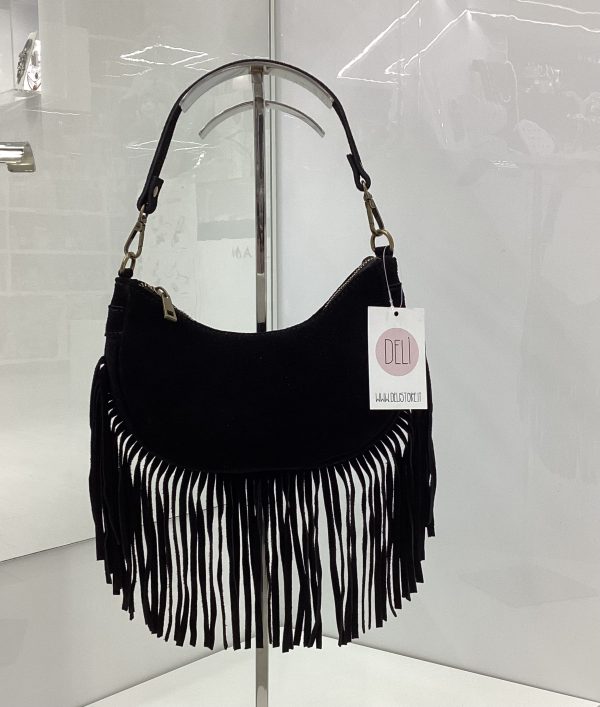 Borsa Fringes nera