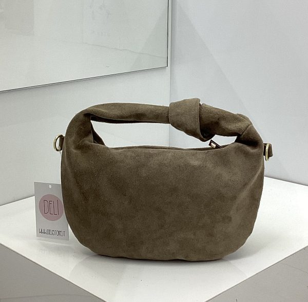 Borsa Nodo Suede taupe