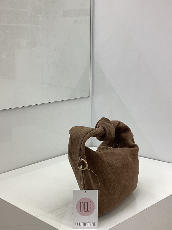 Borsa Nodo Suede taupe scuro - immagine 3